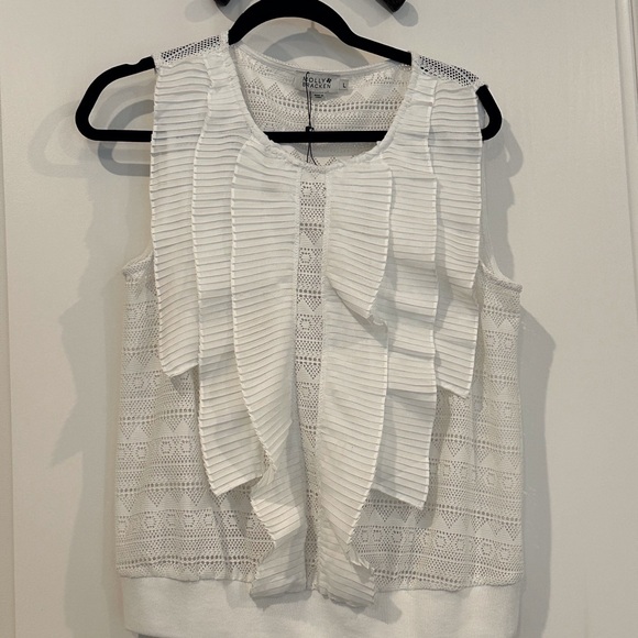 Molly Bracken Tops - Beautiful white lace top, size large, never worn